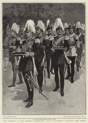 El funeral de la emperatriz Frederick, el conde Waldersee llevando la corona